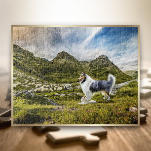 Sheep Herding Blue Merle Rough Collie - Legpuzzel