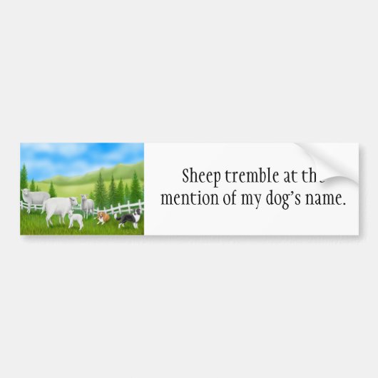Sheep Herding Dog Bumpersticker (Voorkant)