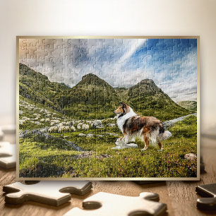 Sheep Herding Mahogany Sable Rough Collie - Legpuzzel