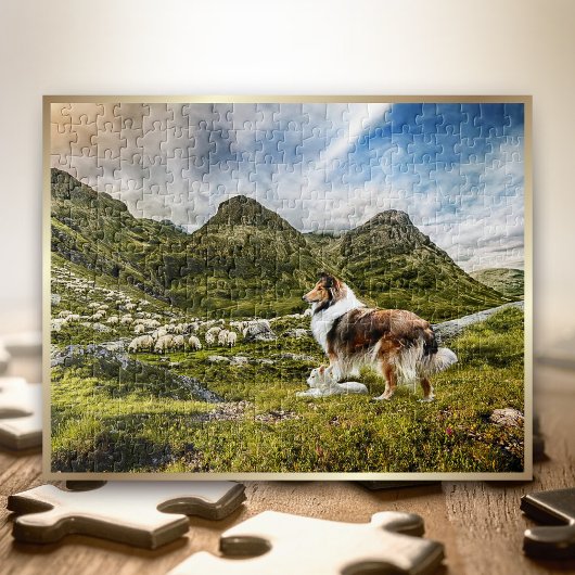 Sheep Herding Mahogany Sable Rough Collie - Legpuzzel