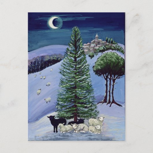 Sheep in a Winter Landscape Briefkaart (Voorkant)
