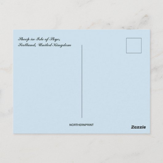 Sheep in  Isle of Skye Scotland  Briefkaart (Achterkant)