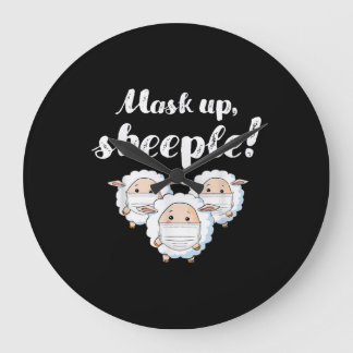 Sheep in mask | Animal Lovers Perfect Gift Grote Klok
