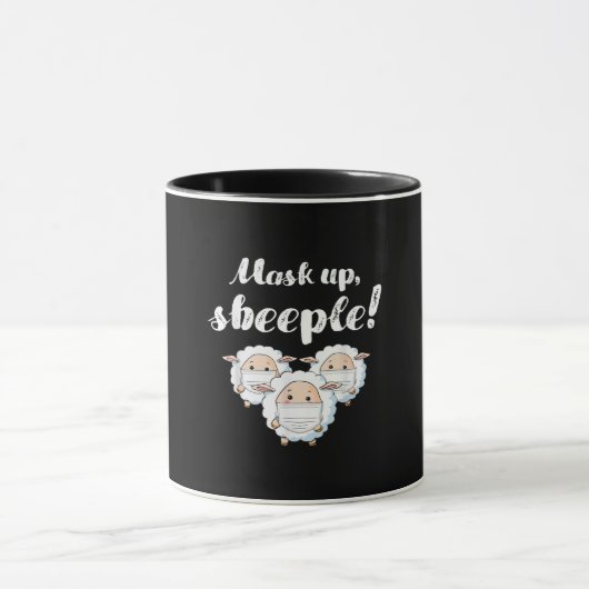 Sheep in mask | Animal Lovers Perfect Gift Mok (Midden)