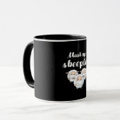 Sheep in mask | Animal Lovers Perfect Gift Mok (Voorkant links)