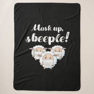 Sheep in mask | Animal Lovers Perfect Gift Sherpa Deken