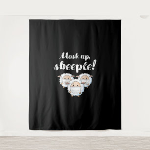 Sheep in mask Animal Lovers Perfect Gift Wandkleed