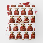 Sheep in Sheep Sweater, Mittens, Warm Wishes  Inpakpapier Vel (In situ)