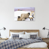 Sheep in Winter Canvas Afdruk (Insitu (Slaapkamer))
