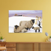 Sheep in Winter Canvas Afdruk (Insitu (Woonkamer))