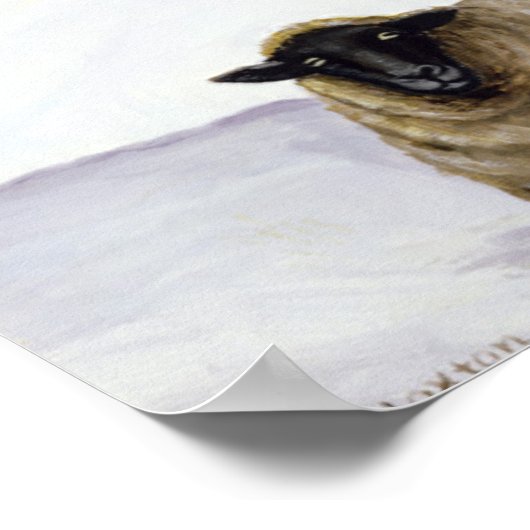 Sheep in Winter Poster (Hoek)