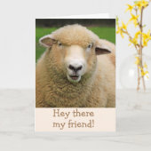 Sheep Joke Klassieke Humor krijgt goed Kaart (Gele Bloem)