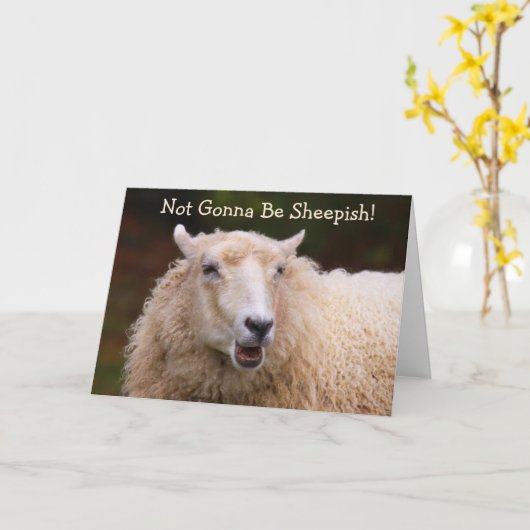 Sheep Joke Pun Birthday Card Kaart (Gele Bloem)