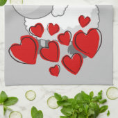 Sheep Kitten Red Hearts Kitchen Handdoeken (Gevouwen)