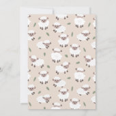 Sheep Lamb Cute Funny Farm Party Animals Birthday Kaart (Achterkant)