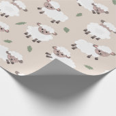 Sheep & Lamb Cute Hand Drawn Farm Animals Cadeaupapier (Hoek)