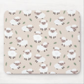 Sheep & Lamb Cute Hand Drawn Farm Animals Muismat (Voorkant)