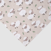 Sheep & Lamb Cute Hand Drawn Farm Animals Tissuepapier (Detail)