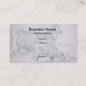 Sheep Lamb Pencil Drawing Business Cards Visitekaartje (Voorkant)