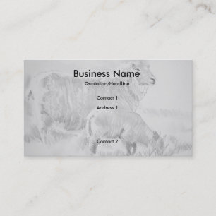Sheep Lamb Pencil Drawing Business Cards Visitekaartje