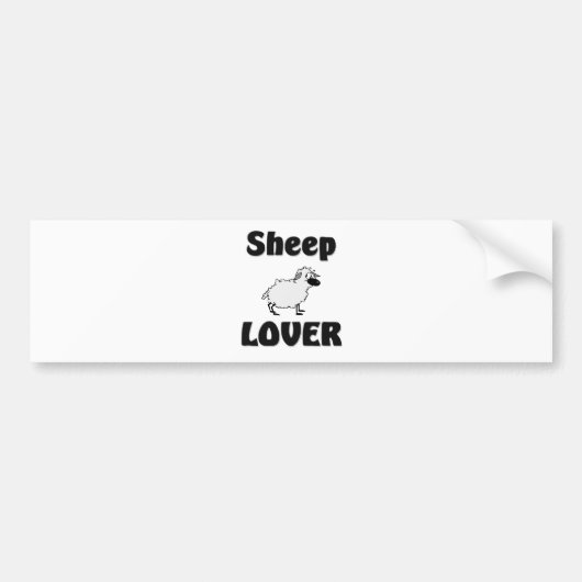 Sheep Lover Bumpersticker (Voorkant)
