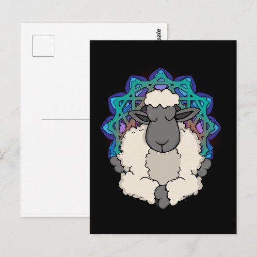Sheep Lover Meditating Gift Women Yoga Meditation Briefkaart (Voorkant / Achterkant)