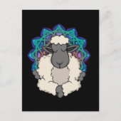 Sheep Lover Meditating Gift Women Yoga Meditation Briefkaart (Voorkant)