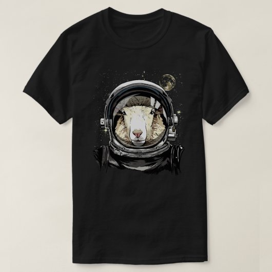 Sheep Lover Sheeps Astronaut Space Exploration T-shirt (Design voorkant)
