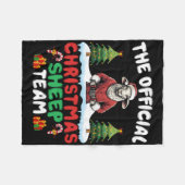 Sheep Lover Xmas Lights Christmas Tree Christmas S Fleece Deken (Voorkant (Horizontaal))