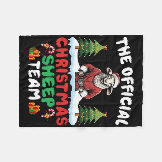 Sheep Lover Xmas Lights Christmas Tree Christmas S Fleece Deken (Voorkant (Horizontaal))