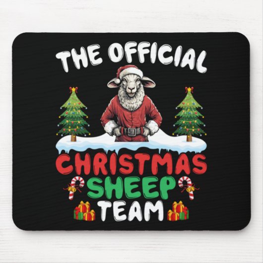 Sheep Lover Xmas Lights Christmas Tree Christmas S Muismat (Voorkant)
