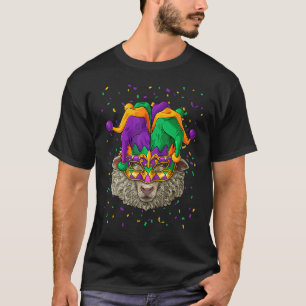 Sheep Mardi Gras Animal Face Farmer Carnival Jeste T-shirt