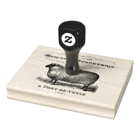 Sheep Mercantile Animal Script Rubberstempel (Stempel)