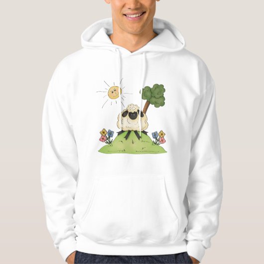 Sheep on a Hill Mannen Hoodie (Voorkant)