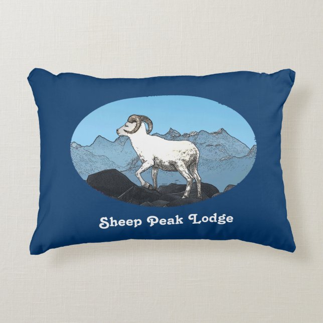 Sheep Peak Lodge Decoratief Kussen (Voorkant)