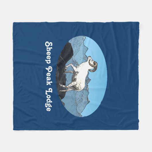 Sheep Peak Lodge Fleece Deken (Voorkant (Horizontaal))