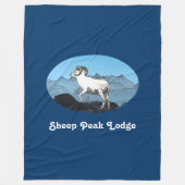 Sheep Peak Lodge Fleece Deken (Voorkant)