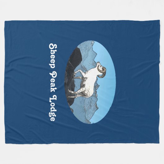 Sheep Peak Lodge Fleece Deken (Voorkant (Horizontaal))