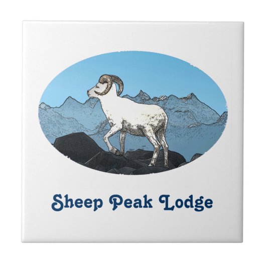 Sheep Peak Lodge Tegeltje (Voorkant)