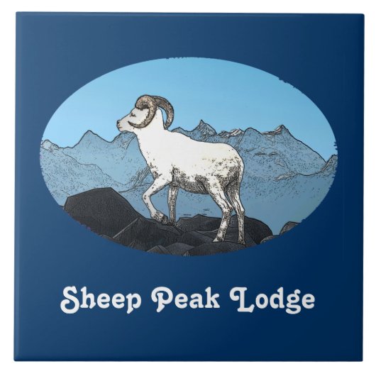 Sheep Peak Lodge Tegeltje (Voorkant)