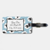 Sheep Print Knit Crochet Crafts Bagagelabel (Achterkant horizontaal)