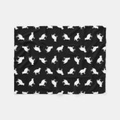 Sheep Print Pattern Sheep Silhouettes Design Black Fleece Deken (Voorkant (Horizontaal))