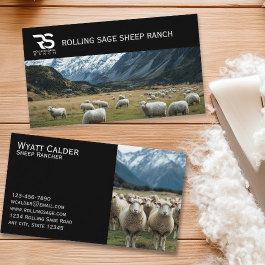 Sheep Ranching – Livestock, Wool Production Visitekaartje