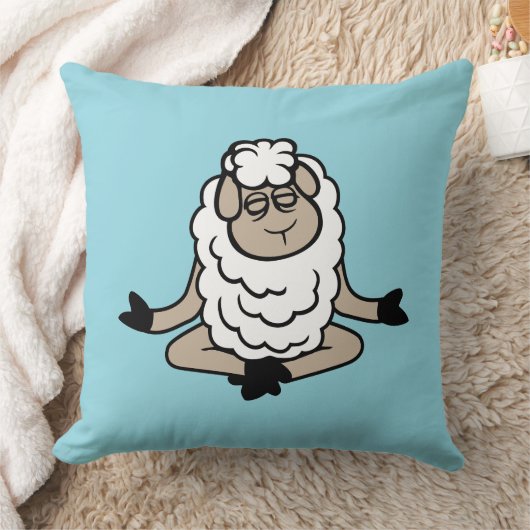 Sheep Relaxed Peaceful Yoga Lotus Meditation Calm  Kussen (Deken)