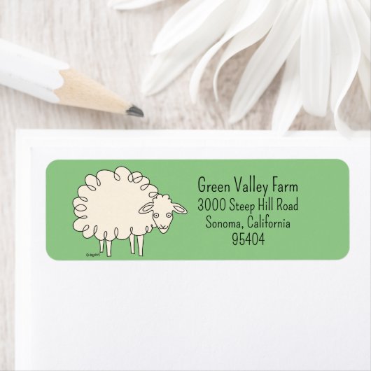 Sheep Return-adreslabel Etiket (Insitu)