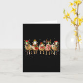 Sheep Santa Xmas Funny Sheep Lover Gift Christmas  Kaart (Gele Bloem)