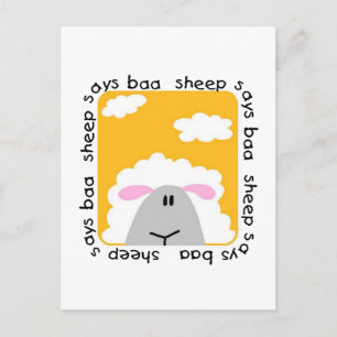 Sheep Says Baa T-shirts en cadeautjes Briefkaart