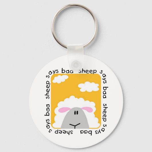 Sheep Says Baa T-shirts en cadeautjes Sleutelhanger (Voorkant)