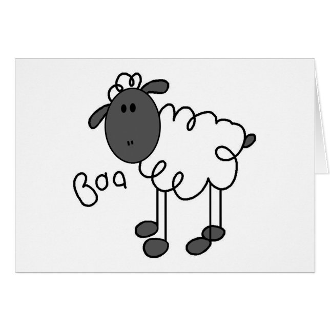 Sheep Says Baa Tshirts en Gifts (Voorkant Horizontaal)