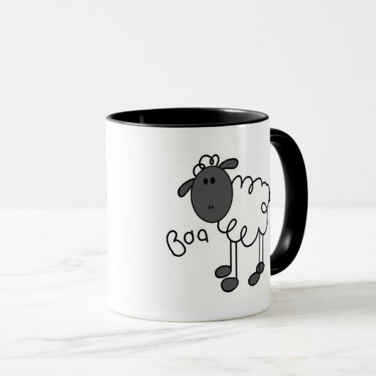 Sheep Says Baa Tshirts en Gifts Mok (Voorkant rechts)